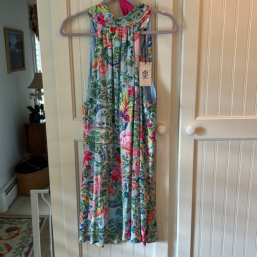 Halter dress tie neck made by Andree